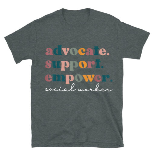 Advocate Support Empower Groovy Social Worker Graduation Msw T-Shirt