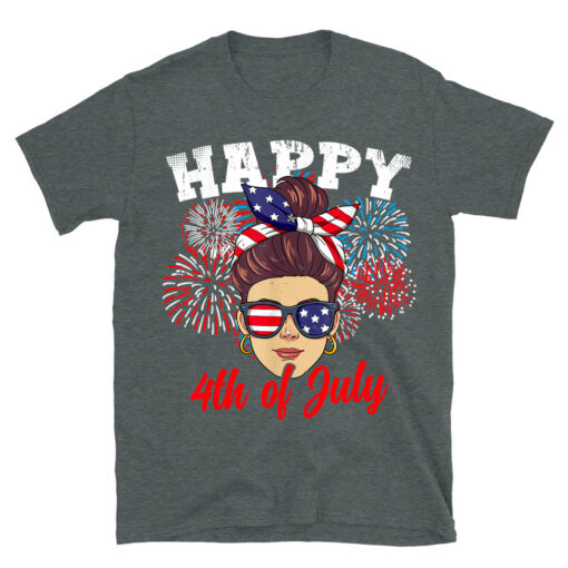 American Patriotic Us Flag Women Happy 4th Of July T-Shirt