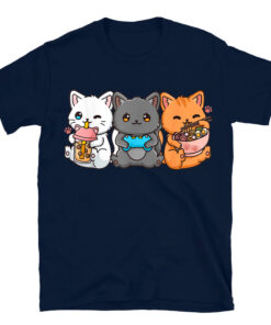 Boba Tea Bubble Tea Gaming Gamer Ramen Cat T-Shirt