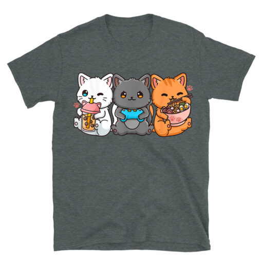 Boba Tea Bubble Tea Gaming Gamer Ramen Cat T-Shirt