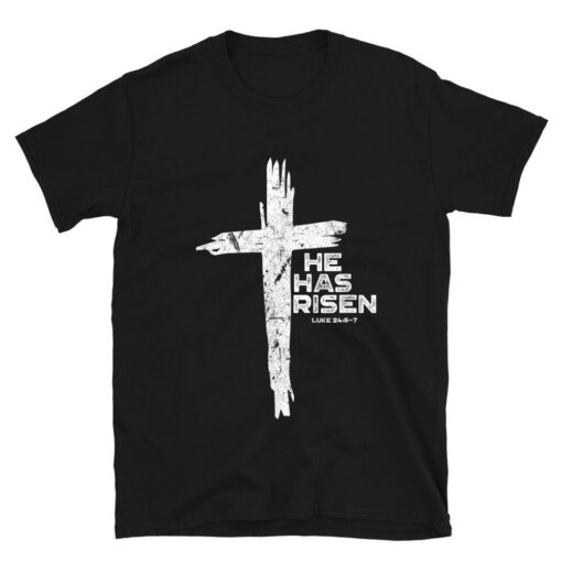 Happy Easter Jesus He Has Risen Religious Christian T-Shirt