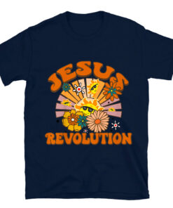 Jesus Revolution Funny Christian Groovy Boho T-Shirt