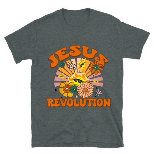 Jesus Revolution Funny Christian Groovy Boho T-Shirt