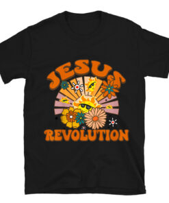 Jesus Revolution Funny Christian Groovy Boho T-Shirt