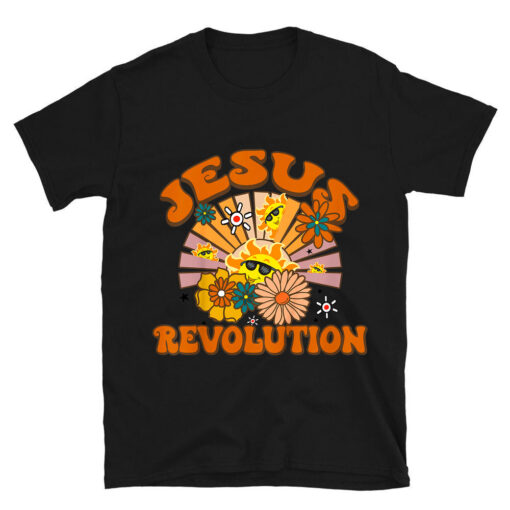 Jesus Revolution Funny Christian Groovy Boho T-Shirt