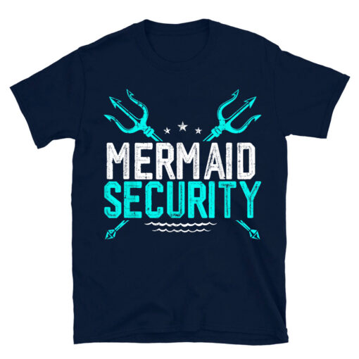 Mermaid Security Shirt Mermaid Dad Birthday Merdad T-Shirt