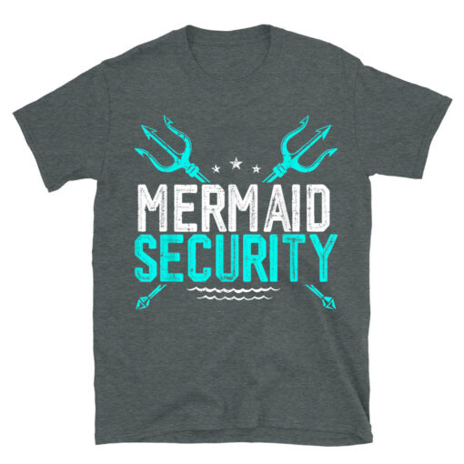 Mermaid Security Shirt Mermaid Dad Birthday Merdad T-Shirt