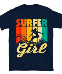 Surfer Girl Waves Surfing Trainer Surfboard T-Shirt