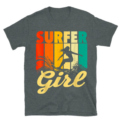 Surfer Girl Waves Surfing Trainer Surfboard T-Shirt