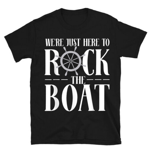 We're Just Here To Rock The Boat Family Matching Cruise T-Shirt