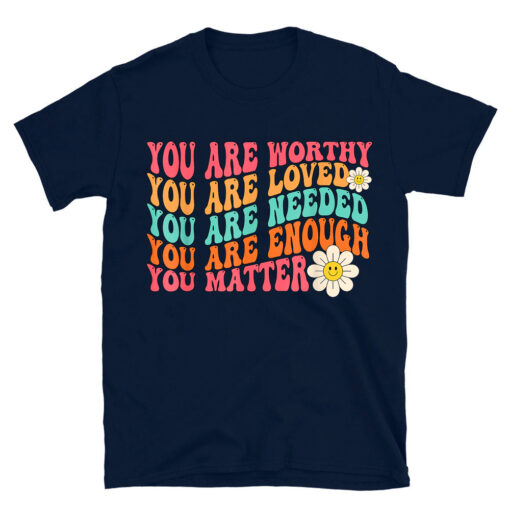 You Matter Kindness Be Kind Groovy Mental Health Awareness T-Shirt