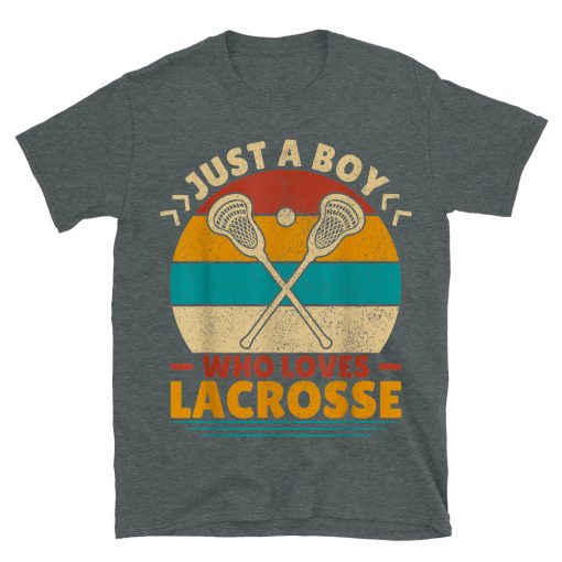 Just A Boy Who Loves Lacrosse Player Lax T-shirt