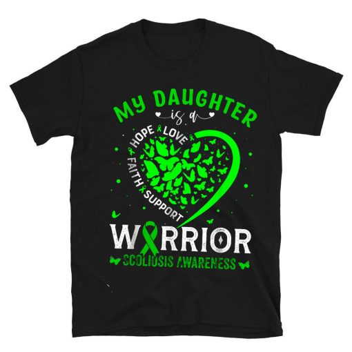 Scoliosis Awareness T-shirt My Daughter Is A Warrior  T-shirt